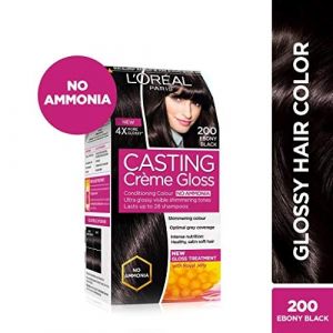 LOREAL PARIS CASTING CREME GLOSS CONDITIONIG HAIR COLOR 200-EBONY BLACK (87.5GM+72ML)
