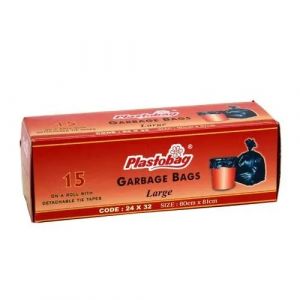 PLASTOBAG GARBAGE BAGS LARGE 15PC