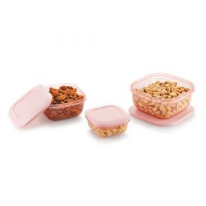 MASTERCOOK MALTA 3PC SQUARE CONTAINER SET (325 ML X 650ML X 1200ML)