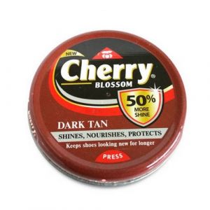 CHERRY BLOSSOM DARK TAN SHOE POLISH NOURISHES PROTECT