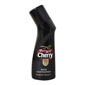 CHERRY BLOSSOM BLACK LIQUID SHOE POLISH NOURISHES PROTECTS 75ML