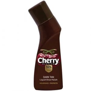 CHERRY BLOSSOM DARK TAN LIQUID SHOE POLISH NOURISHES PROTECTS 75ML