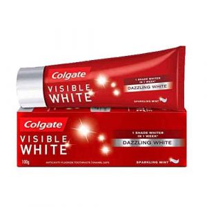 COLGATE VISIBLE WHITE DAZZLING WHITE TOOTHPASTE SPARKLING MINT