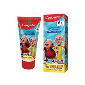 COLGATE KIDS ANITCAVITY MOTU PATLU TOOTHPASTE (6+YEARS) BUBBLE FRUIT FLAVOUR 80GM