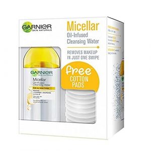 GARNIER SKIN NATURALS MICELLAR OIL-INFUSED CLEANSING WATER 125ML + 15 COTTON PADS