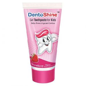 DENTOSHINE STRAWBERRY GEL TOOTHPASTE FOR KIDS 80GM