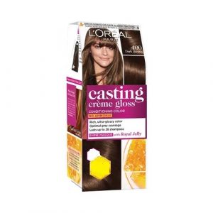 LOREAL PARIS CASTING CREME GLOSS CONDITIONING HAIR COLOR 400-DARK BROWN (21GM+24ML)