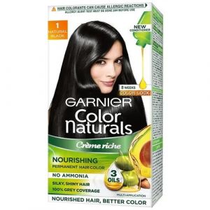 GARNIER COLOR NATURALS CREAM RICHE 1 NATURAL BLACK HAIR COLOR (35ML+30GM)