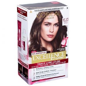 LOREAL EXCELLENCE 6.13 GOLDEN BROWN HAIR COLOR CREAME 100GM+72ML