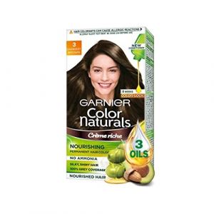 GARNIER COLOR NATURALS CREAM RICHE 3 DARKEST BROWN HAIR COLOR (35ML+30GM)