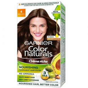 GARNIER COLOR NATURALS CREAM RICHE 4 BROWN HAIR COLOR (70ML+60GM)