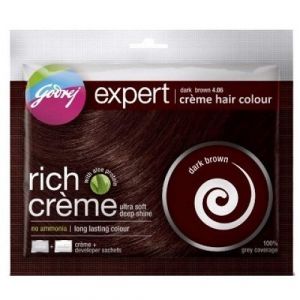 GODREJ EXPERT RICH CRÈME HAIR COLOUR 4.06 DARK BROWN POUCH