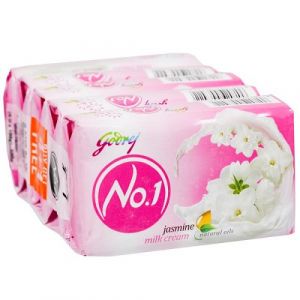 GODREJ NO.1 JASMINE MILK CREAM SOAP 5X100GM (BUY 4 GET 1 FREE)