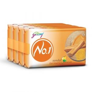 GODREJ NO.1 SANDAL TURMERIC SOAP 5X100GM (BUY 4 GET 1 FREE)