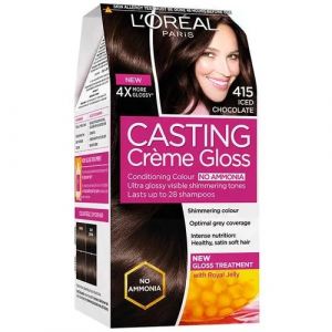LOREAL PARIS CASTING CREME GLOSS CONDITIONING HAIR COLOR ICED CHOCOLATE-415 (87.5GM+72ML)