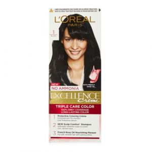 LOREAL EXCELLENCE CREME TRIPLE CARE HAIR COLOR 1 BLACK (25GM+25ML)