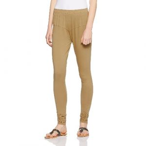 LYRA CHURIDAAR LEGGINGS-L-18 BEIGE-FREE
