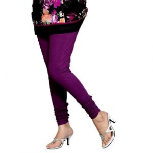 LYRA CHURIDAAR LEGGINGS-L-76 BRINJAL-FREE