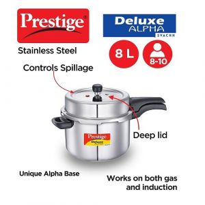 PRESTIGE DELUXE ALPHA SVACHH STAINLESS STEEL 8 LTR
