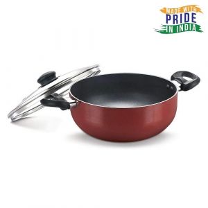 OMEGA DELUXE COOKWARE DEEP KADAI 240MM 