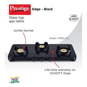 PEBS 03 SCHOTT GLASS TOP GAS STOVE