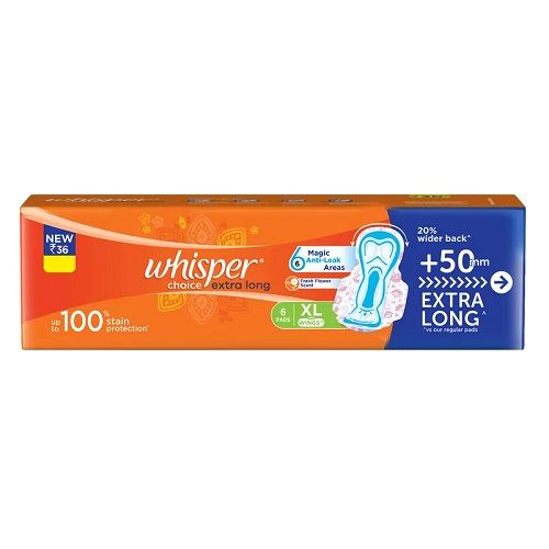 Whisper Choice Extra Long Xl With Wings 18 Sanitary Pads Whisper Choice Extra Long Xl With Wings 18 Sanitary Pads