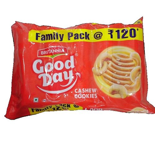 BRITANNIA GOOD DAY CASHEW COOKIES FAMILY PACK 120GM*5N